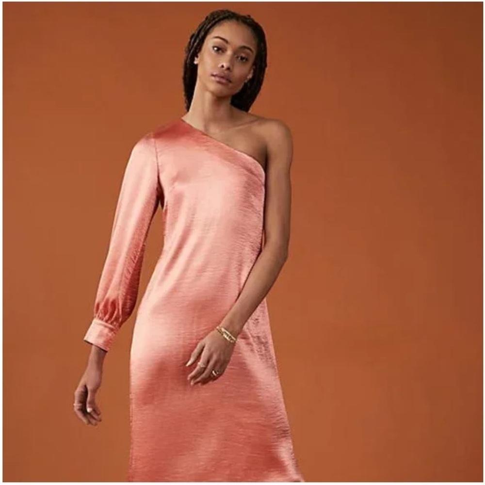Womens New Anthropologie Amadi Riviera One Shoulder Maxi Dress